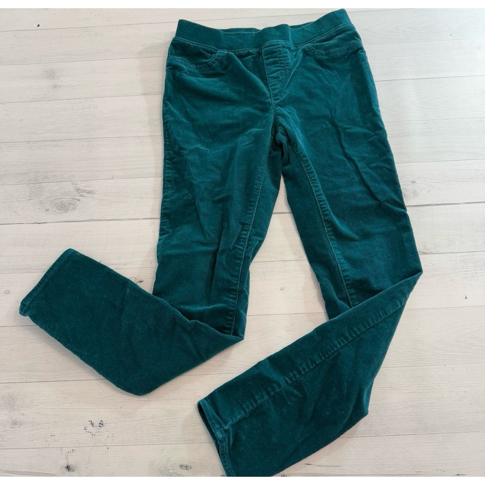 Lands' End girls teal pull on corduroy skinny jeans size 12